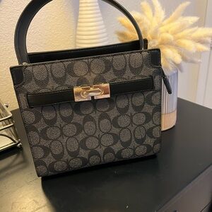Black and Gray Signature Satchel
